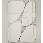 Зеркало в ассиметричной раме золотистого цвета Chaotic варинант исполнения - 2 | Loft Concept в Ростове-на-Дону