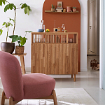 Кресло на деревянных ножках Olguin Pink Chair варинант исполнения - 6 | Loft Concept в Ростове-на-Дону