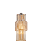 Подвесной светильник со стеклянным рифленым плафоном цилиндрической формы Eliara 13 варинант исполнения - 1 | Loft Concept в Ростове-на-Дону
