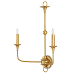 Бра настенное золотого цвета в форме подсвечника Graceful Smoothness варинант исполнения - 2 | Loft Concept в Ростове-на-Дону