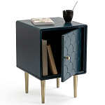 Тумба с одной дверцей Scale Ornament Blue Nightstand варинант исполнения - 3 | Loft Concept в Ростове-на-Дону