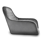 Стул с мягкой серой обивкой из велюра и подъемно-поворотным механизмом на черных колесиках Harper Gray варинант исполнения - 2 | Loft Concept в Ростове-на-Дону