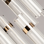 Люстра каскадная с прозрачными цилиндрическими плафонами Jenae Glass Tube Lighting варинант исполнения - 9 | Loft Concept в Ростове-на-Дону