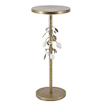 Столик золотистый с цветочной композицией на основании Forest Fairy Tale варинант исполнения - 1 | Loft Concept в Ростове-на-Дону