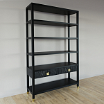 Стеллаж с двумя ящиками Elsa Dreams Black варинант исполнения - 1 | Loft Concept в Ростове-на-Дону