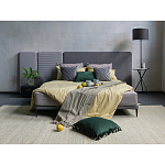 Кровать с большим мягким изголовьем Unity Dark Grey Bed варинант исполнения - 7 | Loft Concept в Ростове-на-Дону