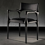 Стул дизайнерский с плетеным сидением Kronos Dining Chair Black варинант исполнения - 3 | Loft Concept в Ростове-на-Дону