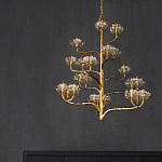 Люстра золотая в виде растения Golden Flower Glade варинант исполнения - 6 | Loft Concept в Ростове-на-Дону