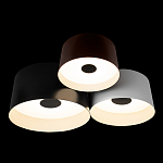 Потолочный светильник с 3-мя цилиндрическими абажурами черного белого и коричневого цвета Urban Dome варинант исполнения - 2 | Loft Concept в Ростове-на-Дону