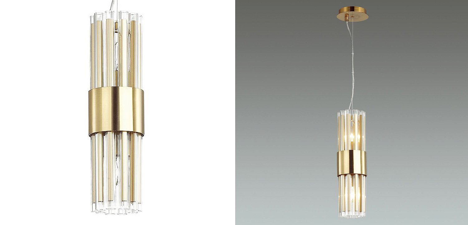 Подвесной светильник Gladwin Glass Tube Hanging Lamp - Loft-Concept в Ростове-на-Дону