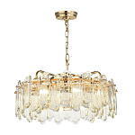 Люстра подвесная круглая с хрустальными овальными подвесками Harmonica варинант исполнения - 2 | Loft Concept в Ростове-на-Дону