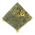 Шкатулка пирамида из натурального камня змеевик Stone Casket варинант исполнения - 1 | Loft Concept в Ростове-на-Дону