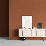 Дизайнерский комод с фактурным фасадом и чёрной ножкой в форме шара Samanta варинант исполнения - 2 | Loft Concept в Ростове-на-Дону