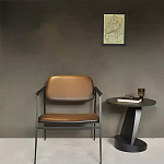 Дизайнерский журнальный столик чёрный с круглой столешницей Arycy варинант исполнения - 6 | Loft Concept в Ростове-на-Дону