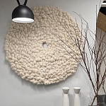 Панно на стену из шерсти мериноса Белый Круг  варинант исполнения - 3 | Loft Concept в Ростове-на-Дону