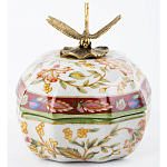 Фарфоровая шкатулка с бронзовой стрекозой Eden Garden варинант исполнения - 3 | Loft Concept в Ростове-на-Дону