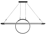 Светодиодная люстра Black LED Circle and Oval Lamp варинант исполнения - 2 | Loft Concept в Ростове-на-Дону