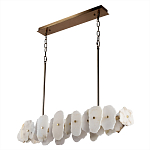 Подвесной светильник с фигурными элементами из белого алебастра Cryptocrystalline Stone варинант исполнения - 5 | Loft Concept в Ростове-на-Дону