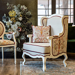 Кресло из массива бука бежевое с растительным орнаментом Raffael Beige Floral Armchair варинант исполнения - 8 | Loft Concept в Ростове-на-Дону