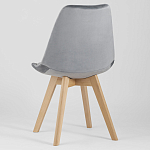 Стул с мягким велюровым сиденьем Arvika Grey варинант исполнения - 5 | Loft Concept в Ростове-на-Дону