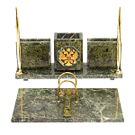 Настольный письменный набор из змеевика с гербом России Successful Leader варинант исполнения - 1 | Loft Concept в Ростове-на-Дону