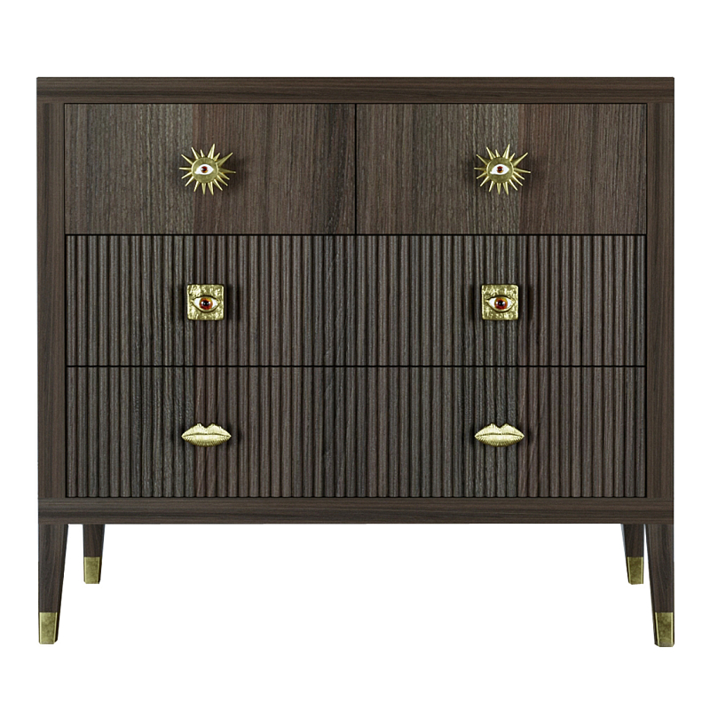 Бельевой Комод с 4 ящиками Elsa Dreams Walnut Орех Бельевой Комод с 4 ящиками Elsa Dreams Walnut Орех в Ростове-на-Дону | Loft Concept