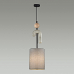 Подвесной светильник с серым тканевым плафоном Flourish варинант исполнения - 3 | Loft Concept в Ростове-на-Дону