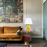 Настольная лампа желтая с изображением птиц Slip Away варинант исполнения - 5 | Loft Concept в Ростове-на-Дону