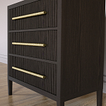 Комод Primo с 3 выдвижными ящиками Темный орех варинант исполнения - 2 | Loft Concept в Ростове-на-Дону