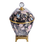 Шкатулка черного цвета с цветочной росписью Eden Garden варинант исполнения - 3 | Loft Concept в Ростове-на-Дону