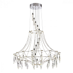 Люстра подвесная из металла с хрустальными прозрачными подвесками Quasar 81 варинант исполнения - 9 | Loft Concept в Ростове-на-Дону