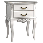 Тумба прикроватная белого цвета из массива бука в стиле прованс White Provence варинант исполнения - 1 | Loft Concept в Ростове-на-Дону