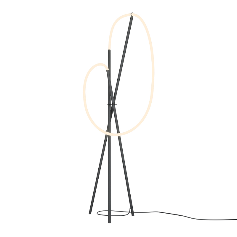 Напольный светильник Crochet 3000К 36Вт Черный Латунь в Ростове-на-Дону | Loft Concept 