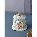 Шкатулка голубого цвета с рисунком и состаренным эффектом Eden Garden варинант исполнения - 3 | Loft Concept в Ростове-на-Дону