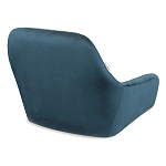 Стул с мягкой синей обивкой из велюра и подъемно-поворотным механизмом на черных колесиках Harper Blue варинант исполнения - 3 | Loft Concept в Ростове-на-Дону