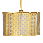 Люстра с золотым фактурным каркасом и тканевым абажуром Lustery Gold варинант исполнения - 3 | Loft Concept в Ростове-на-Дону