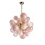 Люстра розовые шары на золотом каркасе Pink Light Bubbles варинант исполнения - 1 | Loft Concept в Ростове-на-Дону