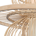 Подвесной светильник фигурный из деревянных прутьев с плафоном из натуральной ткани Light Inside the Cell варинант исполнения - 6 | Loft Concept в Ростове-на-Дону