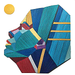 Арт объект на стену из нитей Девушка и Солнце wall panel Girl and Sun варинант исполнения - 2 | Loft Concept в Ростове-на-Дону