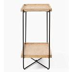 Консоль деревянной столешницей и полкой Wooden Table Top and Shelf варинант исполнения - 1 | Loft Concept в Ростове-на-Дону