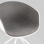Офисное кресло из пластика с мягким сиденьем Eggshell Grey варинант исполнения - 7 | Loft Concept в Ростове-на-Дону