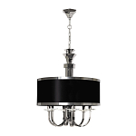 Люстра подвесная круглая с черным абажуром и чашей крепления в форме многогранника Natural Concepts варинант исполнения - 2 | Loft Concept в Ростове-на-Дону