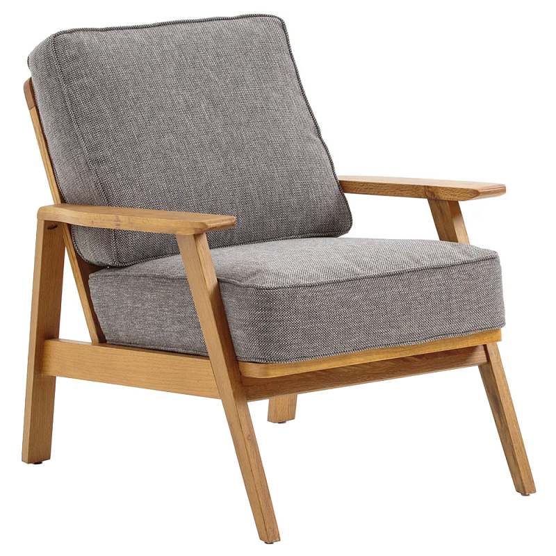       Deniaud Oak Grey Armchair ̆    -- | Loft Concept 
