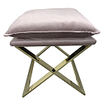 Пуф велюровый на металлическом основании Meekness варинант исполнения - 1 | Loft Concept в Ростове-на-Дону