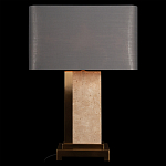 Настольная лампа с основанием из натурального камня c серым прямоугольным абажуром Lapis Tiburtinus варинант исполнения - 2 | Loft Concept в Ростове-на-Дону