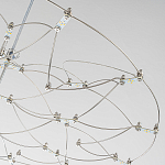 Люстра подвесная с тонкой металлической конструкцией цвета хром Quasar варинант исполнения - 2 | Loft Concept в Ростове-на-Дону