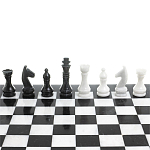 Шахматы классические с черной доской из натурального камня Мрамор Decorative Thematic Chess варинант исполнения - 4 | Loft Concept в Ростове-на-Дону