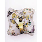 Шкатулка фиолетового цвета с рисунком бабочек и крышкой с фигуркой птицы на ветке Eden Garden варинант исполнения - 3 | Loft Concept в Ростове-на-Дону