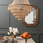 Многоярусная люстра украшенная круглыми деревянными бусами Wooden Beads Chandelier L варинант исполнения - 1 | Loft Concept в Ростове-на-Дону