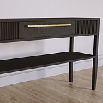 Дизайнерская Консоль с полкой и ящиком Primo Темный орех варинант исполнения - 3 | Loft Concept в Ростове-на-Дону